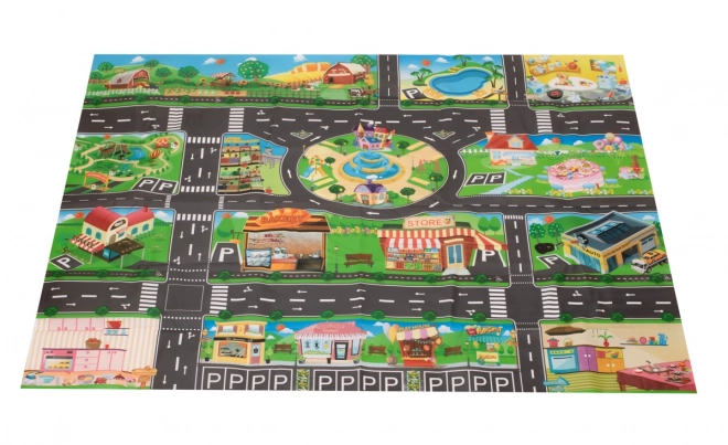 Igralna termo podloga za otroke 130x100 cm - ulice