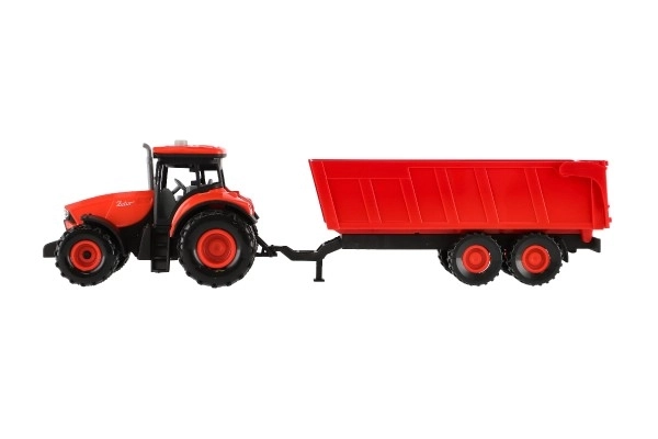 Rdeč traktor Zetor s prikolico z zvočnimi in svetlobnimi učinki - 36 cm