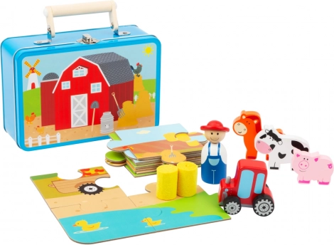 Small Foot Lesene puzzle s figuricami Kmetija