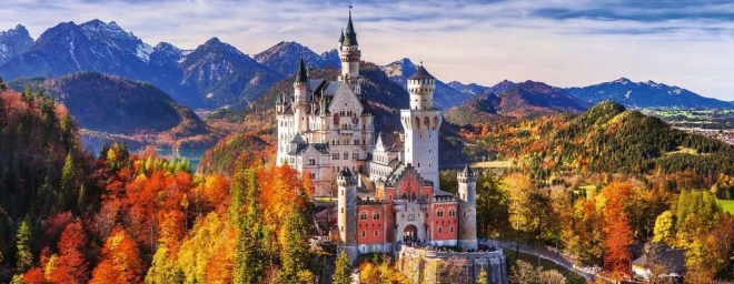 Ravensburger panoramska sestavljanka grad Neuschwanstein 1000 kosov