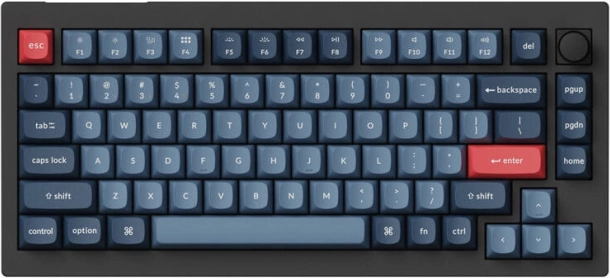 Brezžična mehanska tipkovnica Keychron V1 Max RGB z bananastimi stikali (črna)
