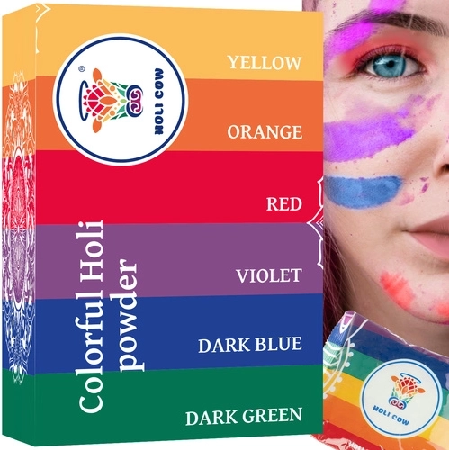 Barvni prah Holi – set 6×100 g