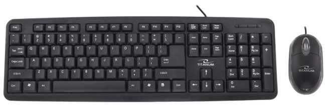 Titanum komplet tipkovnice in miške USB Salem
