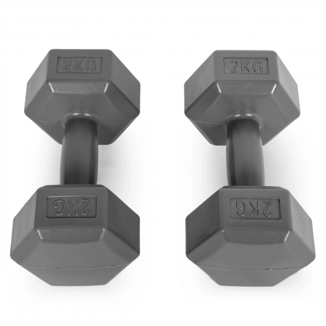Heksagonalne uteži ModernHome 2x2 kg sive