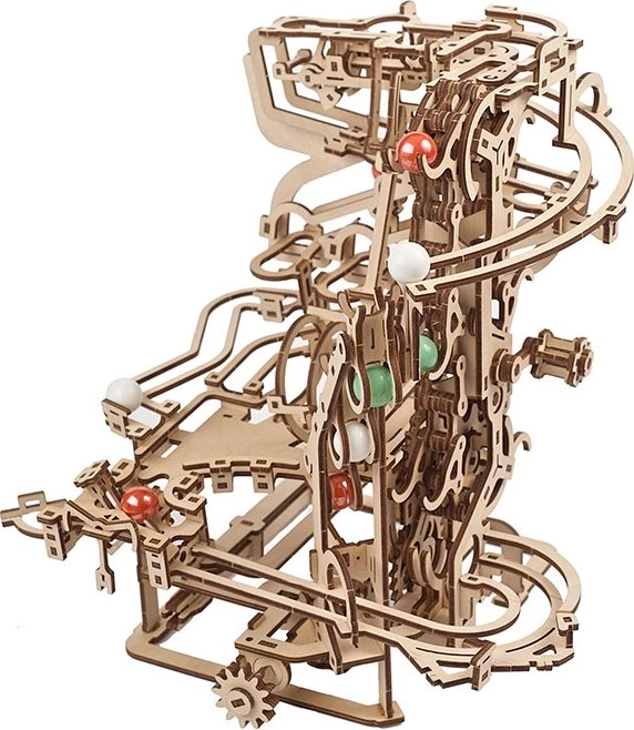 Ugears 3D lesene mehanske puzzle Kroglična steza verižna