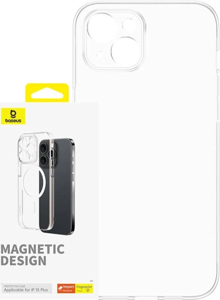 Magnetni ovitek Baseus OS-Lucent za iPhone 15 Plus, prozoren
