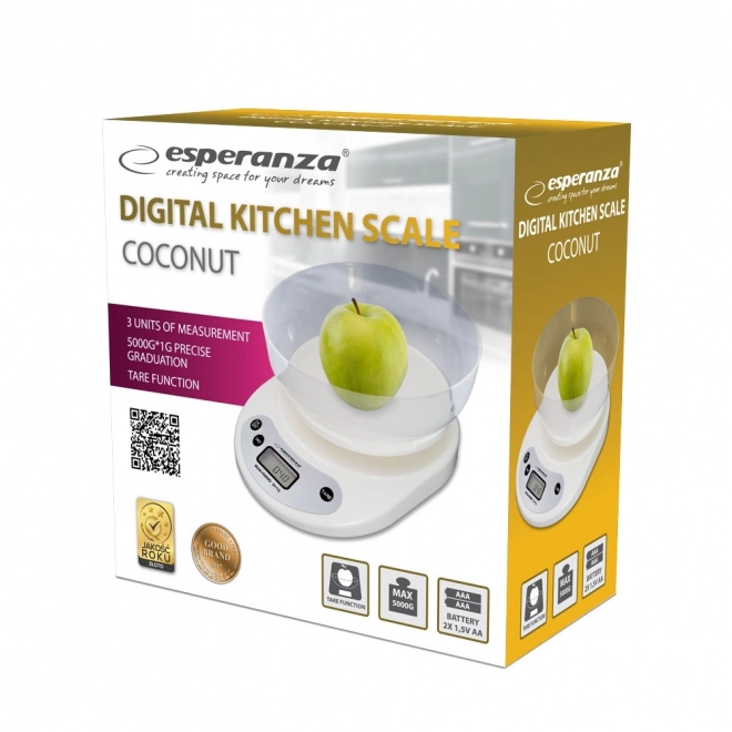 Kuhinjska tehtnica z posodo Coconut