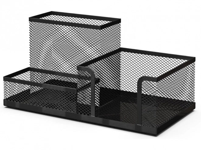 Kovinski namizni organizator s 3 predelki