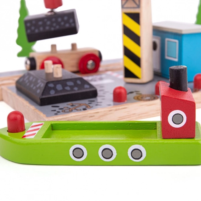 Bigjigs Rail Uhelný dok s žerjavom