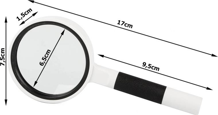 Prosojna steklena leča 65 mm