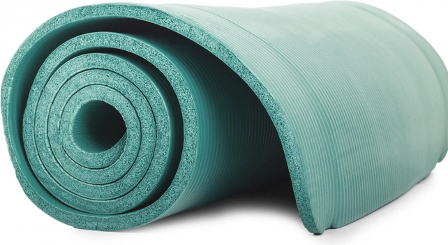 Nedrseča fitnes in joga podloga 180 × 60 cm, 10 mm, zelena