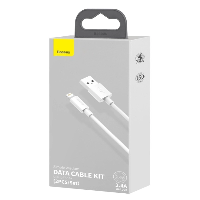 Set podatkovnih kablov USB na Lightning Baseus Simple Wisdom