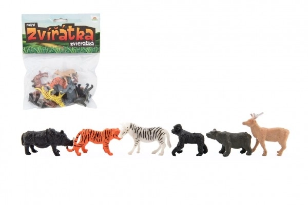 Mini safari ZOO živali plast 5-6cm 12kos v vrečki