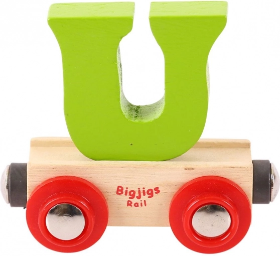 Bigjigs Rail lesen vagonček s črko U