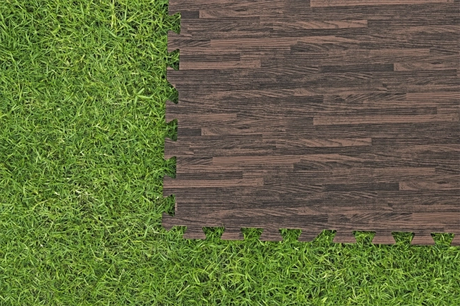 Pena podloga za vrtni bazen 50 x 50 cm Bestway imitacija lesa - 12 kosov