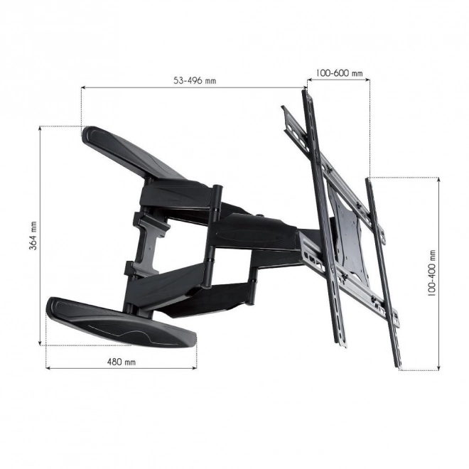 Stenski nosilec za TV LCD/LED 40-80 palcev črna