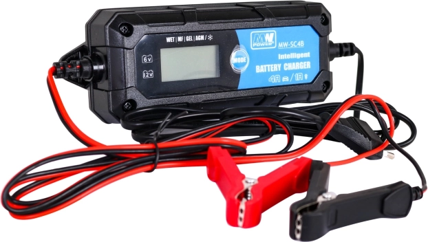 Inteligentni polnilec avtomobilskih baterij z LCD 6V/12V, 1A/4A, za WET, GEL in AGM