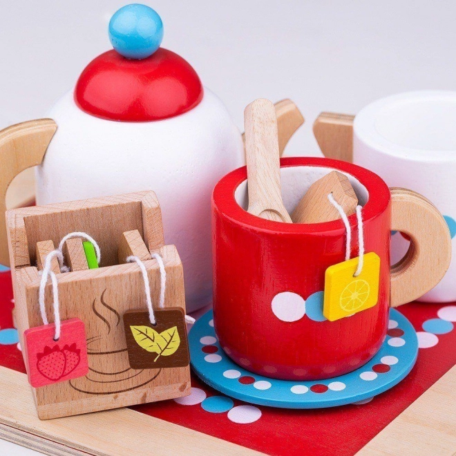 Lesene čajne vrečke BIGJIGS TOYS za otroško kuhinjico