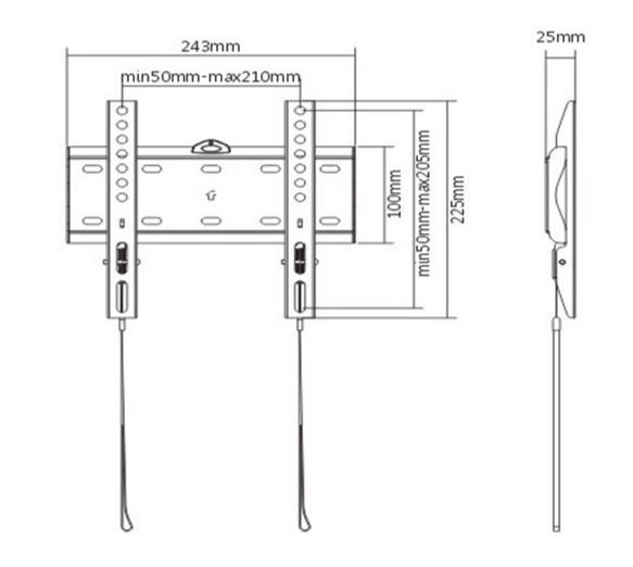 Stenski nosilec za TV Gembird 23"-42"