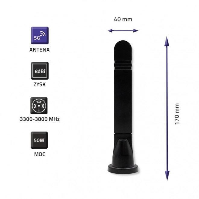 Antena 5G LTE vsesmerova DUAL 8 dBi za notranjo uporabo