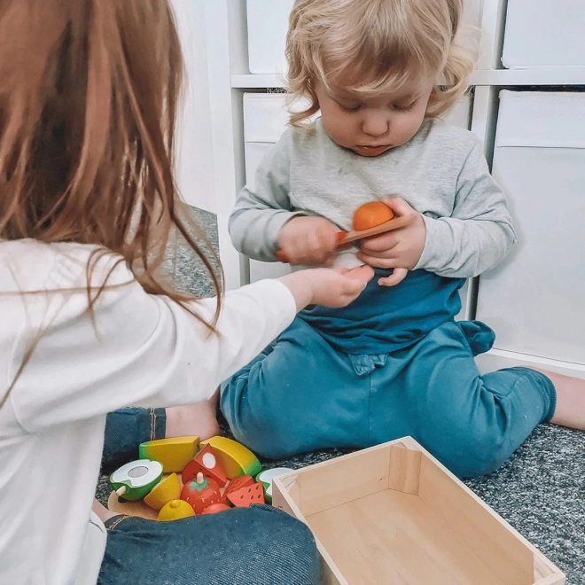 Bigjigs Toys Sadje za rezanje v škatli