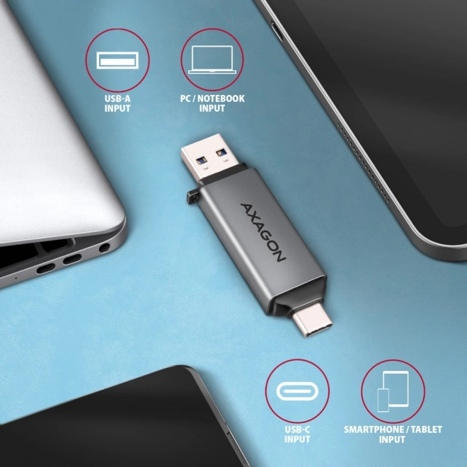 Zunanja čitalka kartic CRE-DAC USB3.2 Gen 1 Type-C + Type-A SD/microSD