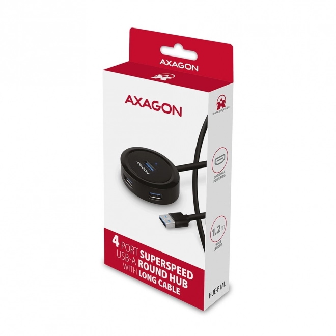 USB razdelilnik 4 vrata USB 3.2 Gen 1 okrogel