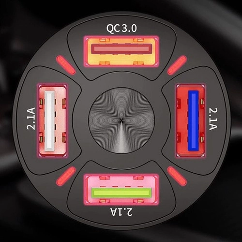 4x USB polnilec za avto + Xtrobb 19907 kabel