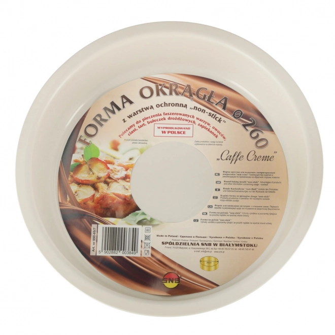 Okrogla oblika za peko kolačev, quiche 26 cm rjava