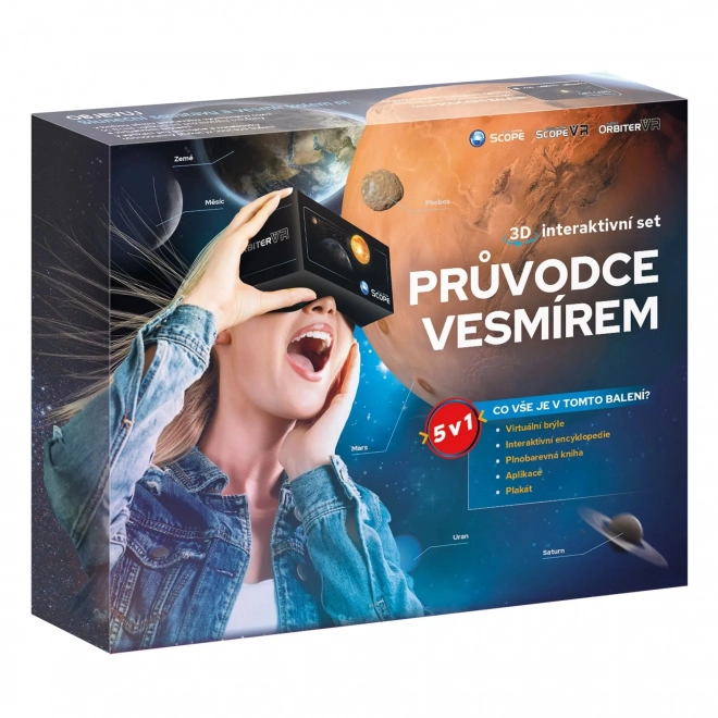 Vodnik po vesolju 5v1 interaktivni set 3D v škatli 33x26x6cm