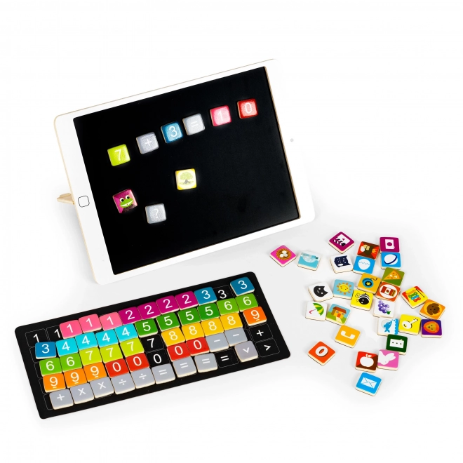 Lesena učna tablica, magnetna tabla ECOTOYS