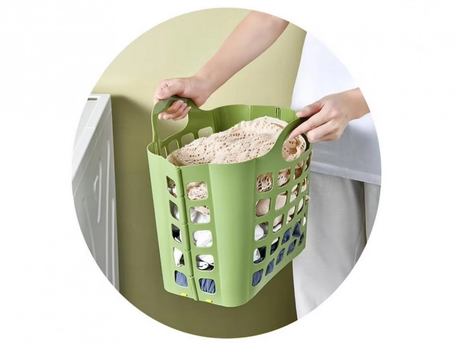 Zložljiva plastična košara za perilo