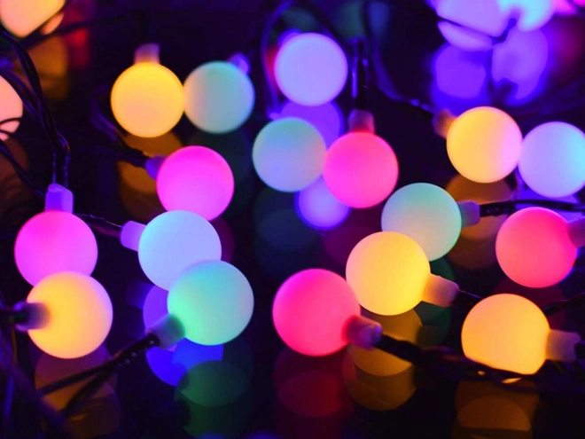 Sončna večbarvna vrtna girlanda z LED