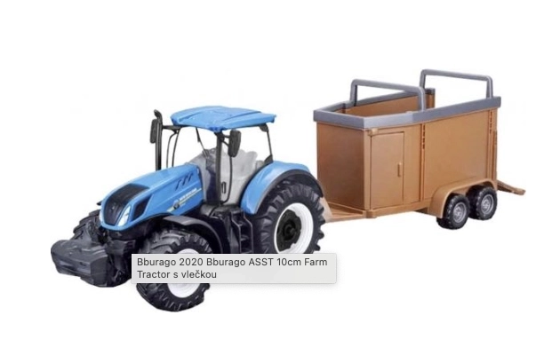 Traktor z prikolico Bburago