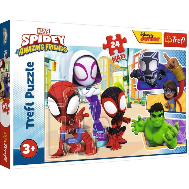 Uganka 24 maxi Spiday in prijatelji Spiderman