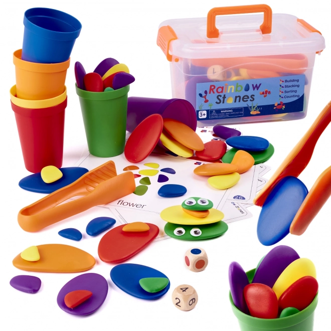 Kreativni pisani kamni Montessori set 65 kos