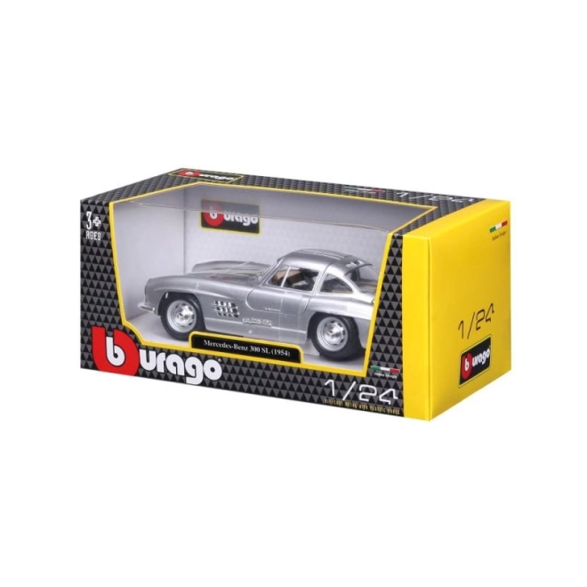 Bburago 1:24 Mercedes Benz 300SL srebrna 18-22023