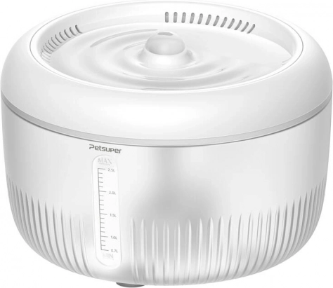 Pametna fontana za pse in mačke PETSUPER PW02 2,5 l bela