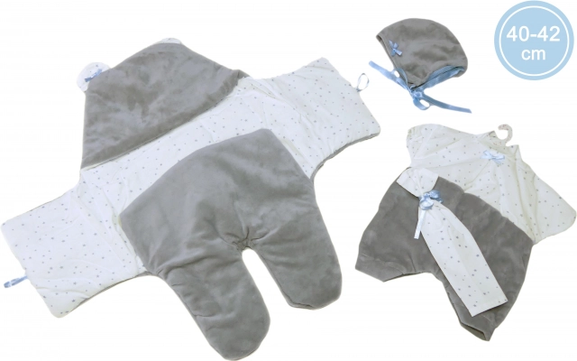 Oblačilo za dojenčkovo punčko velikosti 40–42 cm