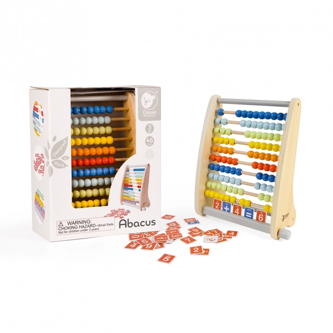 Klasik Leseni Abakus s Matematičnimi Nalogami
