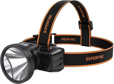 Naglavna svetilka SUPERFIRE HL51 160 lm z micro USB in dosegom 300 m