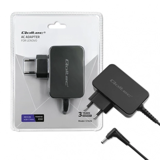 Napajalni adapter Qoltec za Lenovo 65W 20V 3.25A