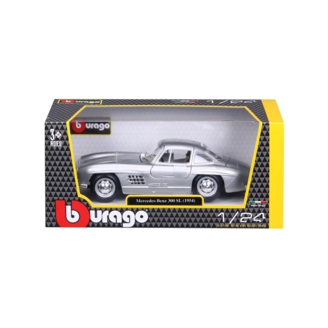 Bburago 1:24 Mercedes Benz 300SL srebrna 18-22023