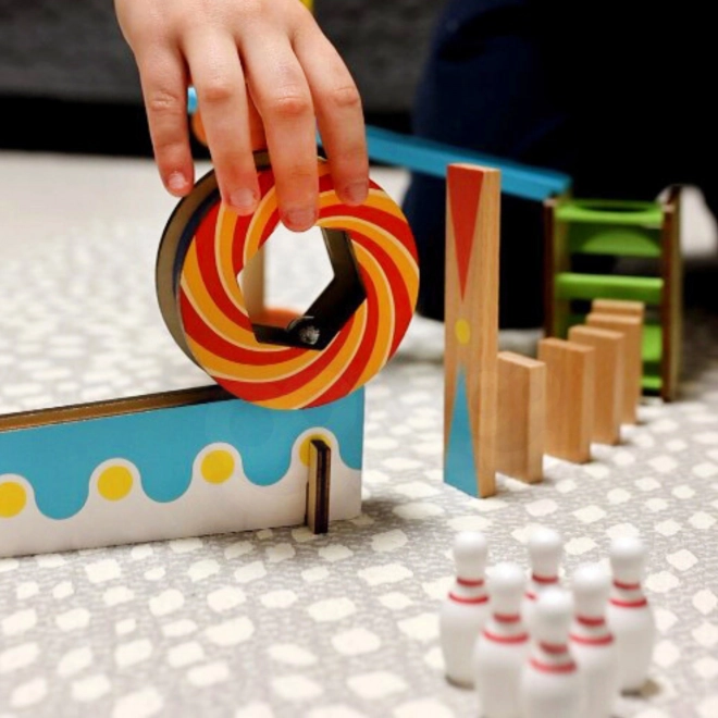 Lesene gradbene kocke domino 2F domino sestavljanka Tooky Toy