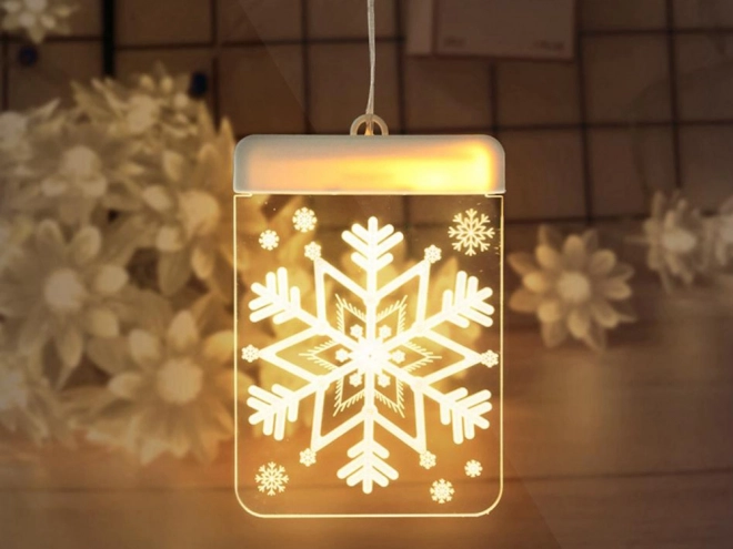 Božično LED vitražno svetilo za okno