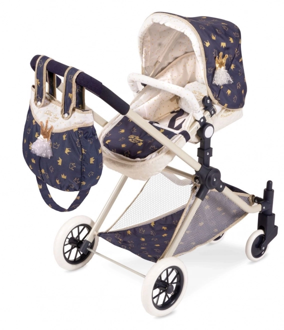 DeCuevas 80732 Voziček za lutke 3 v 1 XL s torbo Classic Gold 2020 - 81 cm