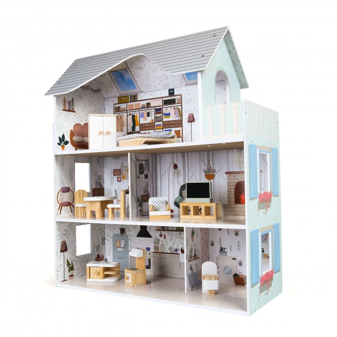 Hiša za lutke s pohištvom Residence Emma ECOTOYS