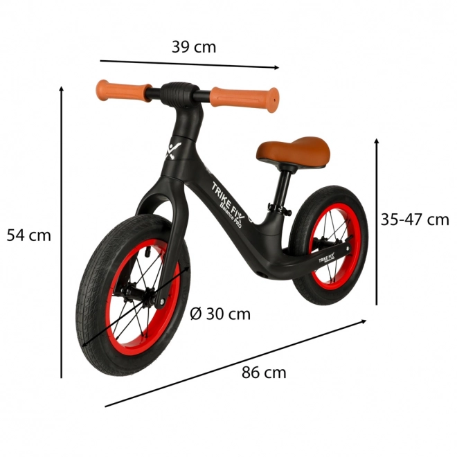 Otroški poganjalec Trike Fix Balance PRO črne barve