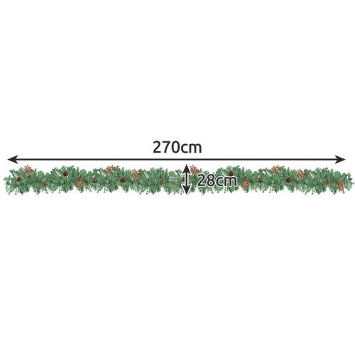 Božična venčna dekoracija 2,7 m z LED lučmi Ruhhy 22322