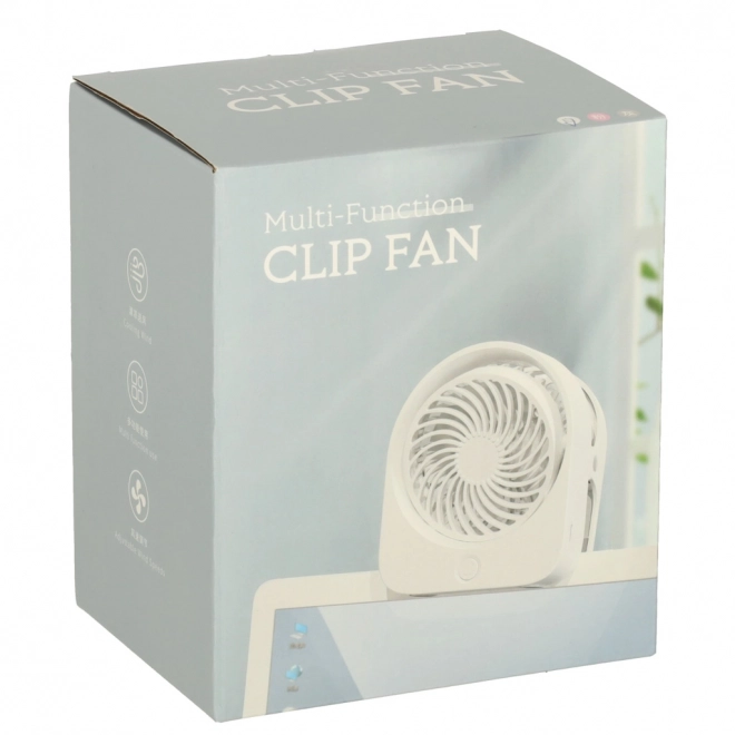 Brezžični USB namizni ventilator 11,5 cm beli